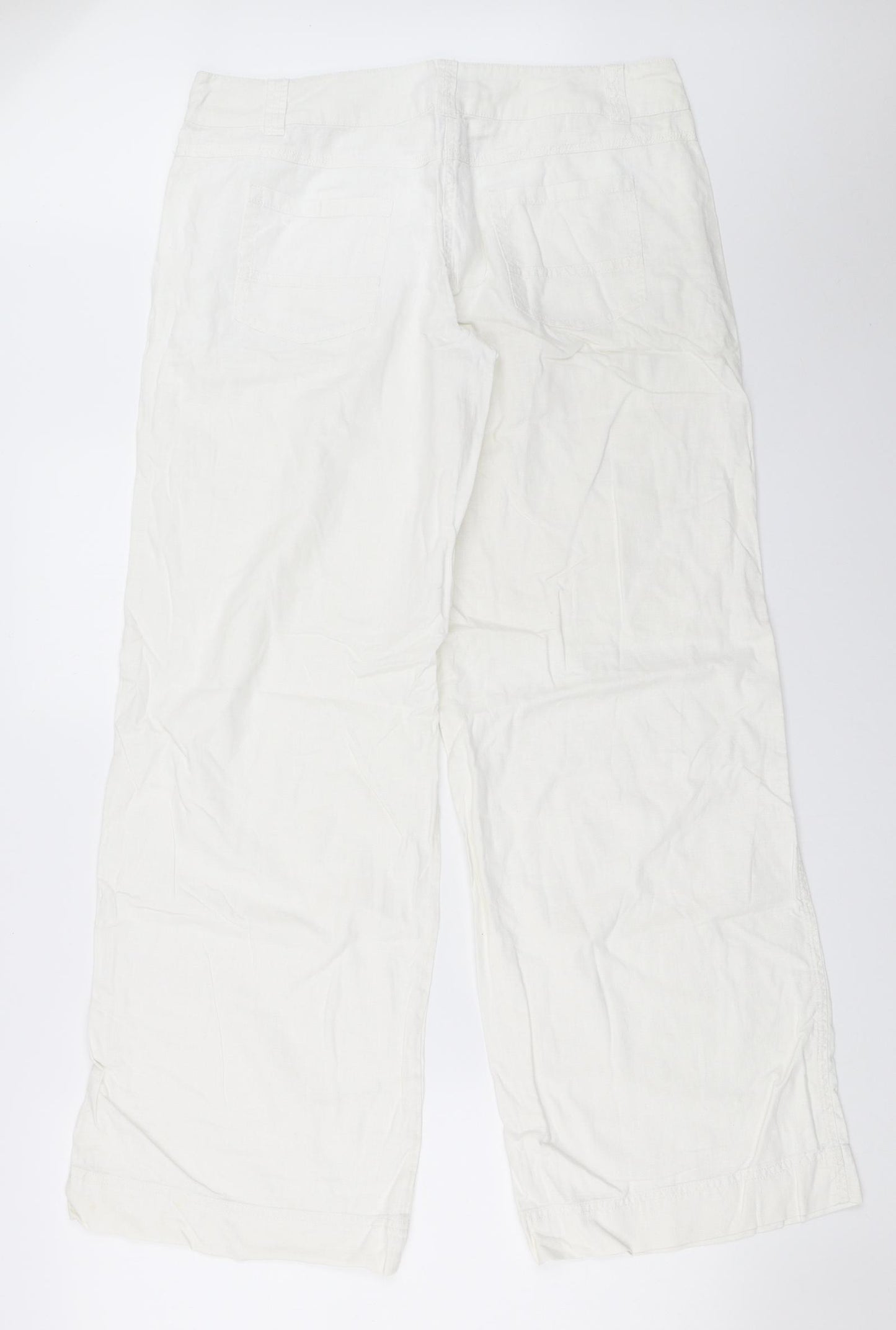 George Womens White   Trousers  Size 12 L31.5 in