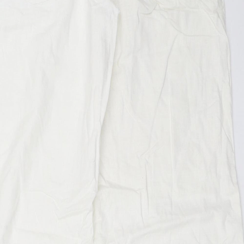 George Womens White   Trousers  Size 12 L31.5 in