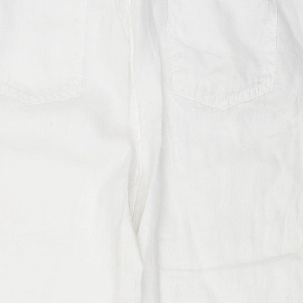 Marks and Spencer Womens White   Cropped Trousers Size 12 L20 in