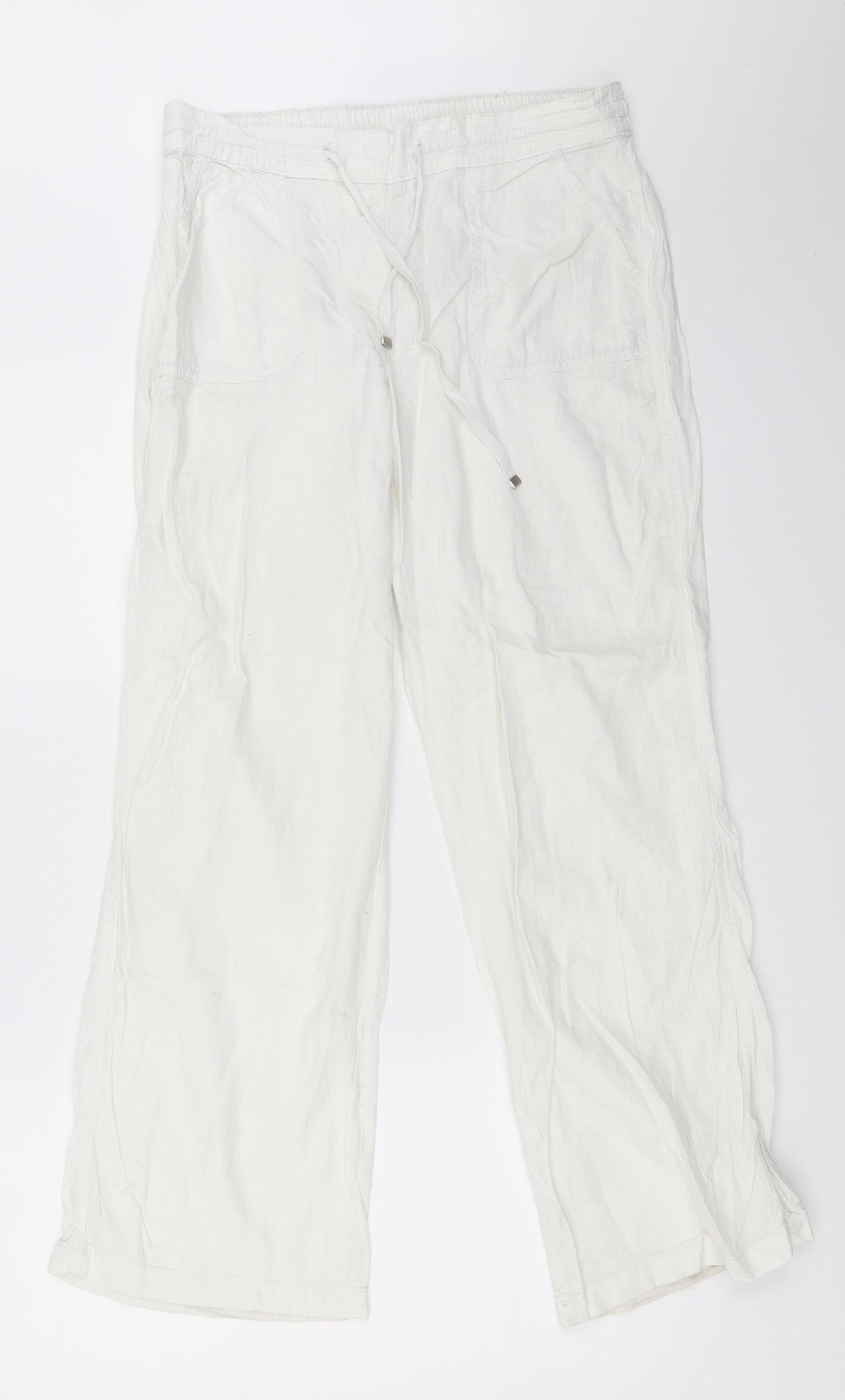 George Womens White   Trousers  Size 8 L29 in