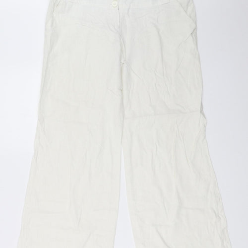 New Look Womens White   Trousers  Size 10 L26.5 in