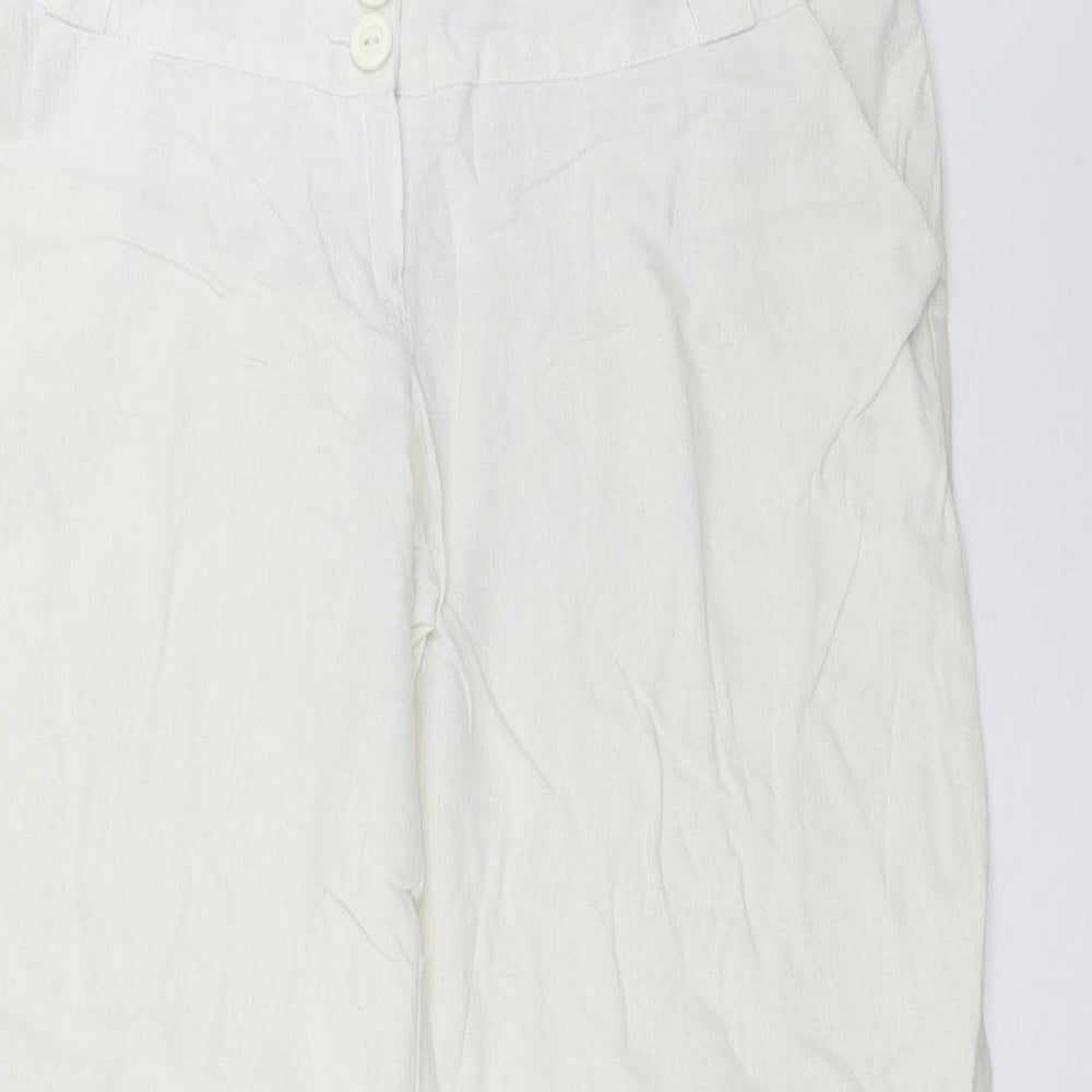 New Look Womens White   Trousers  Size 10 L26.5 in