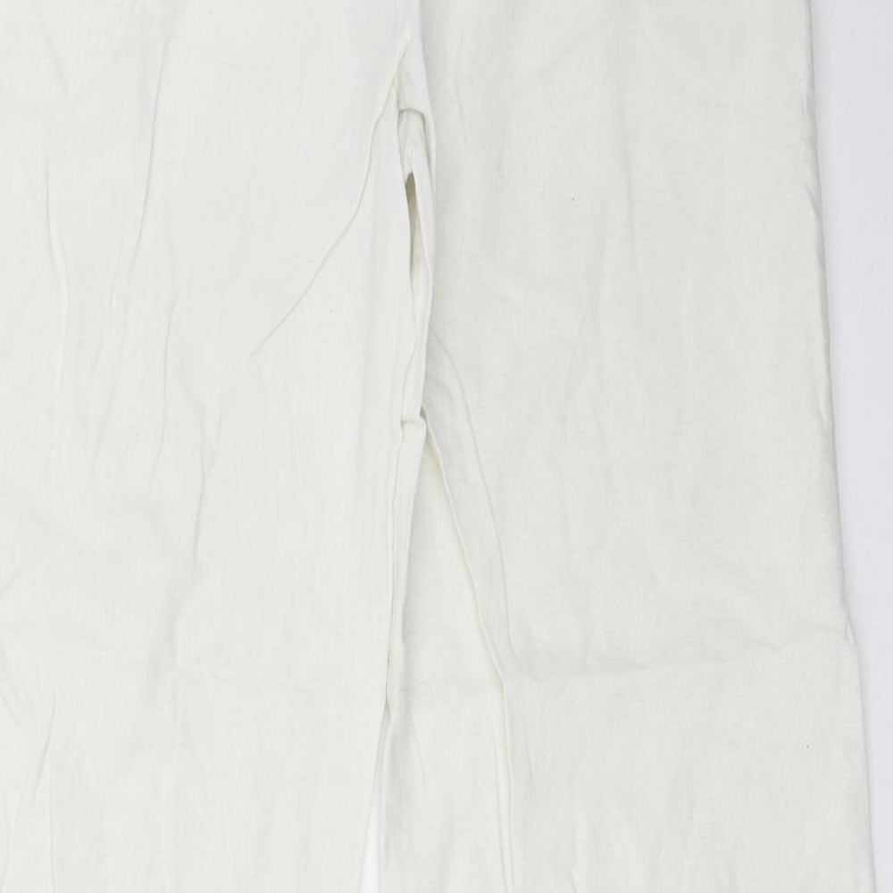 New Look Womens White   Trousers  Size 10 L26.5 in