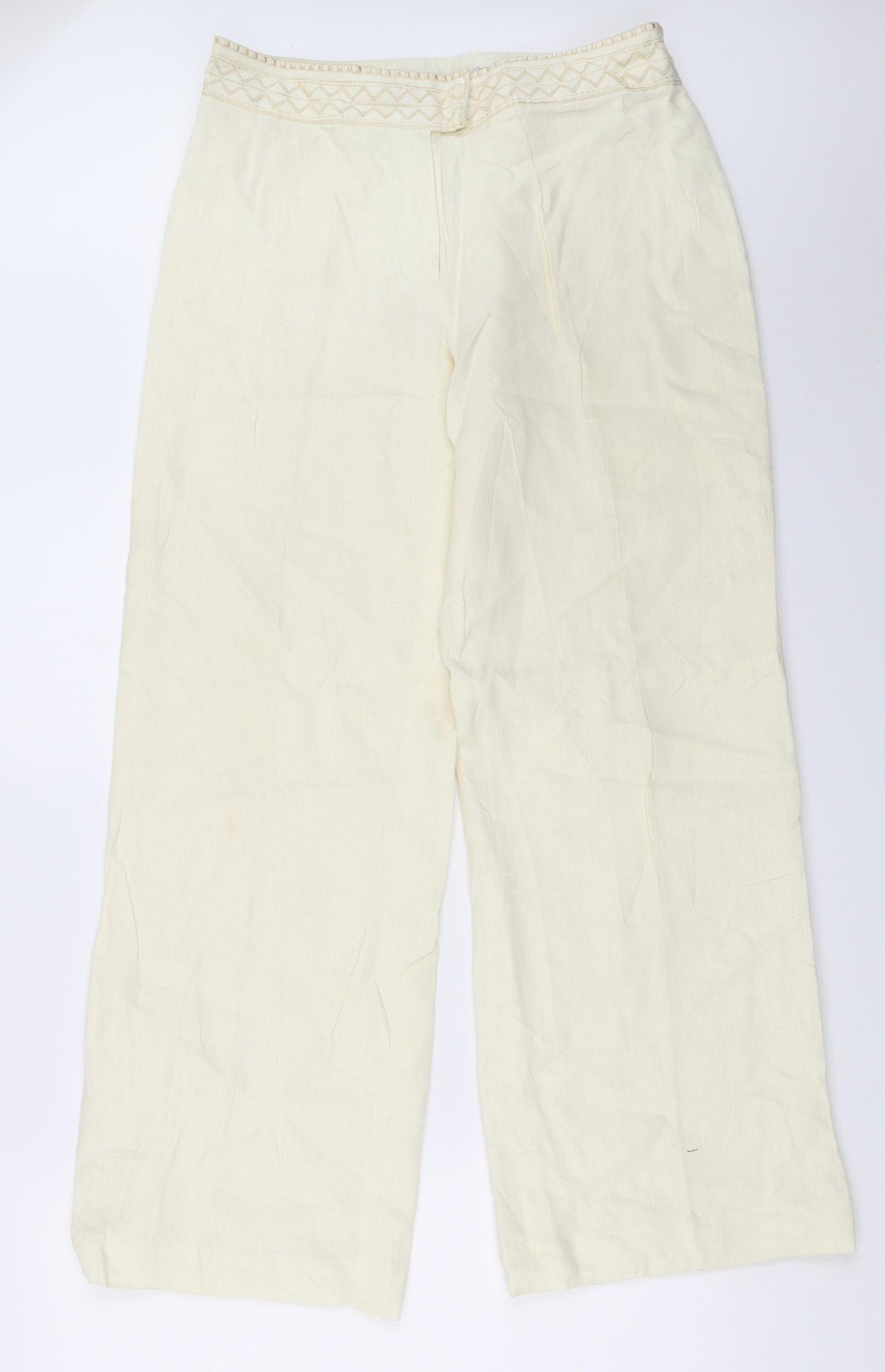 Deane & White Womens Ivory   Trousers  Size 6 L30.5 in