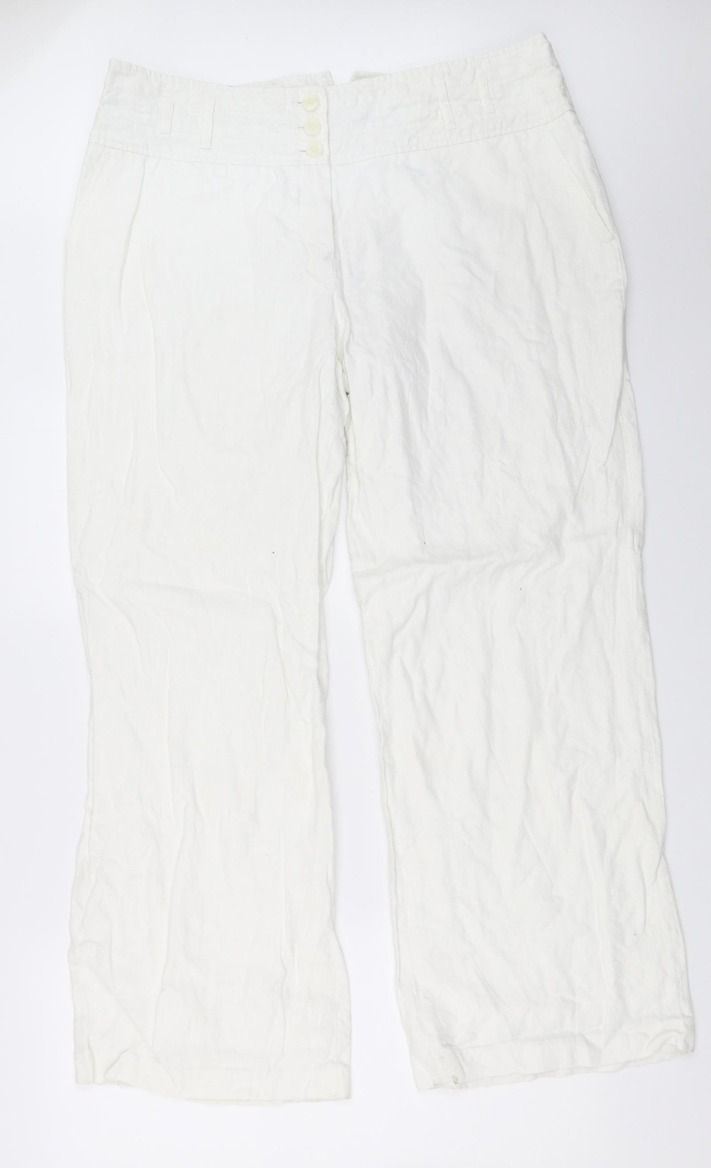 NEXT Womens White   Trousers  Size 18 L30 in
