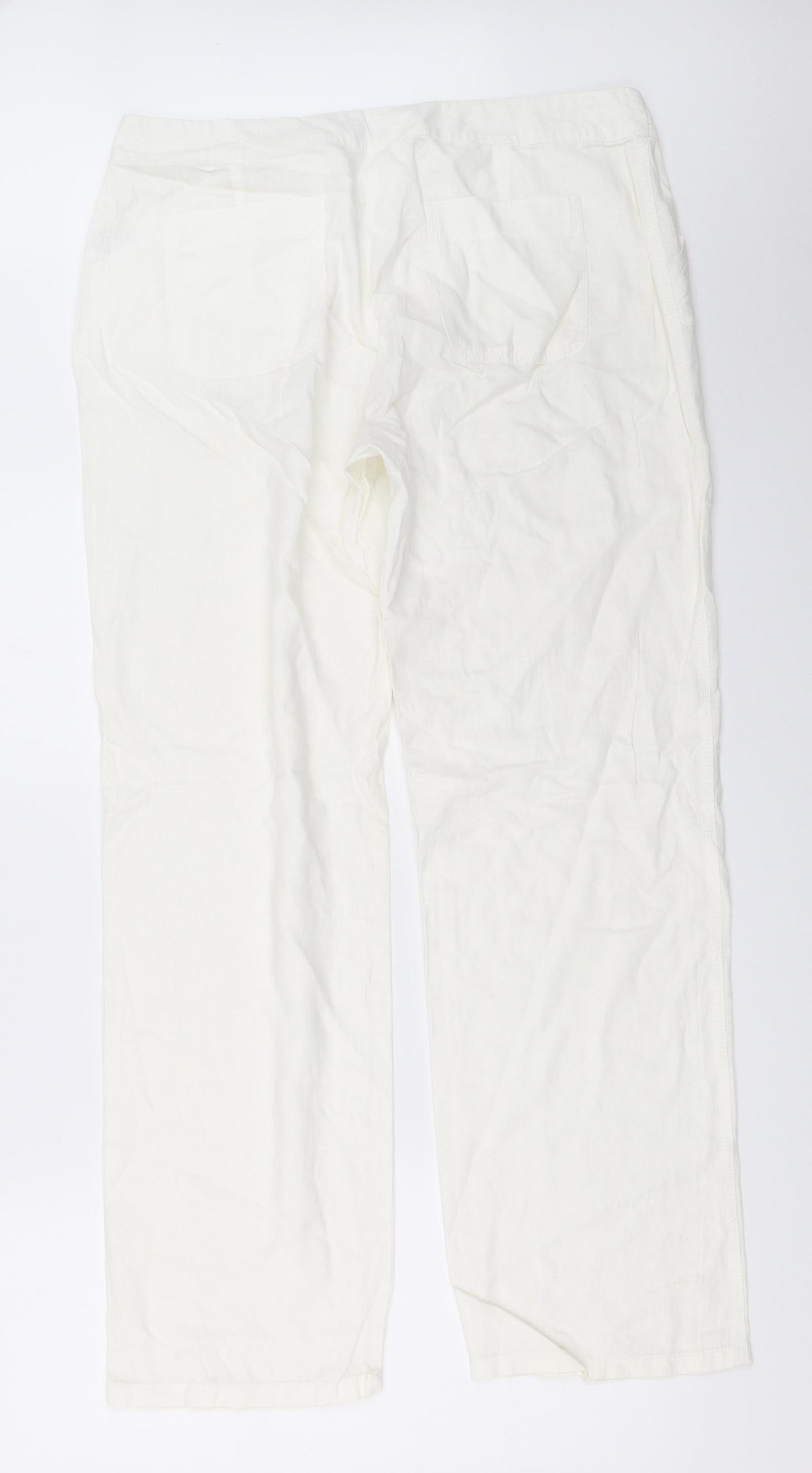 Papaya Womens White   Trousers  Size 14 L31 in
