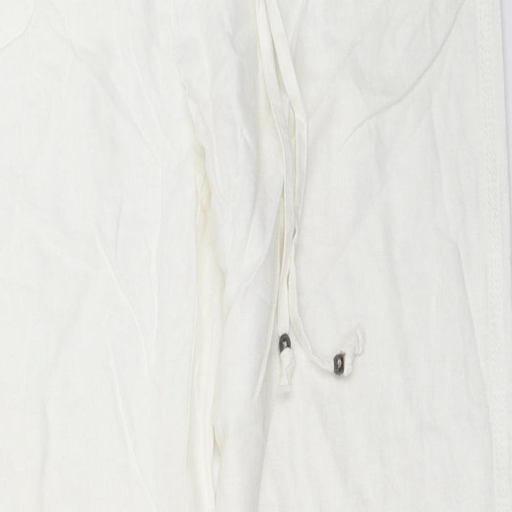 Papaya Womens White   Trousers  Size 14 L31 in