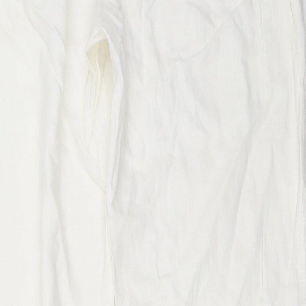 Papaya Womens White   Trousers  Size 14 L31 in