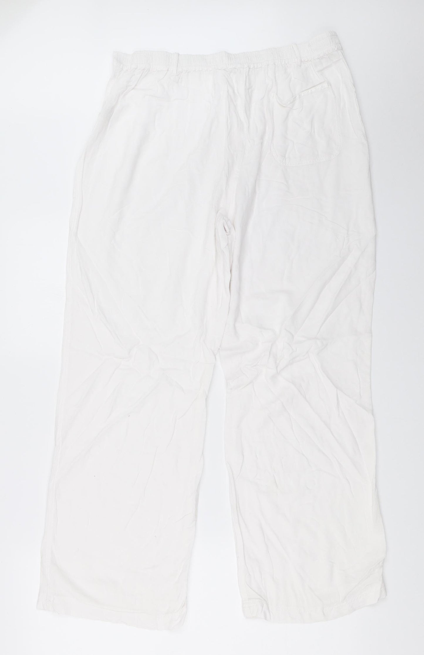 Etam Womens White   Trousers  Size 14 L28 in