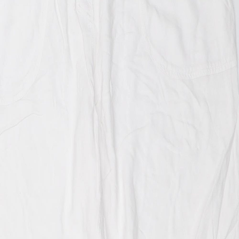Etam Womens White   Trousers  Size 14 L28 in
