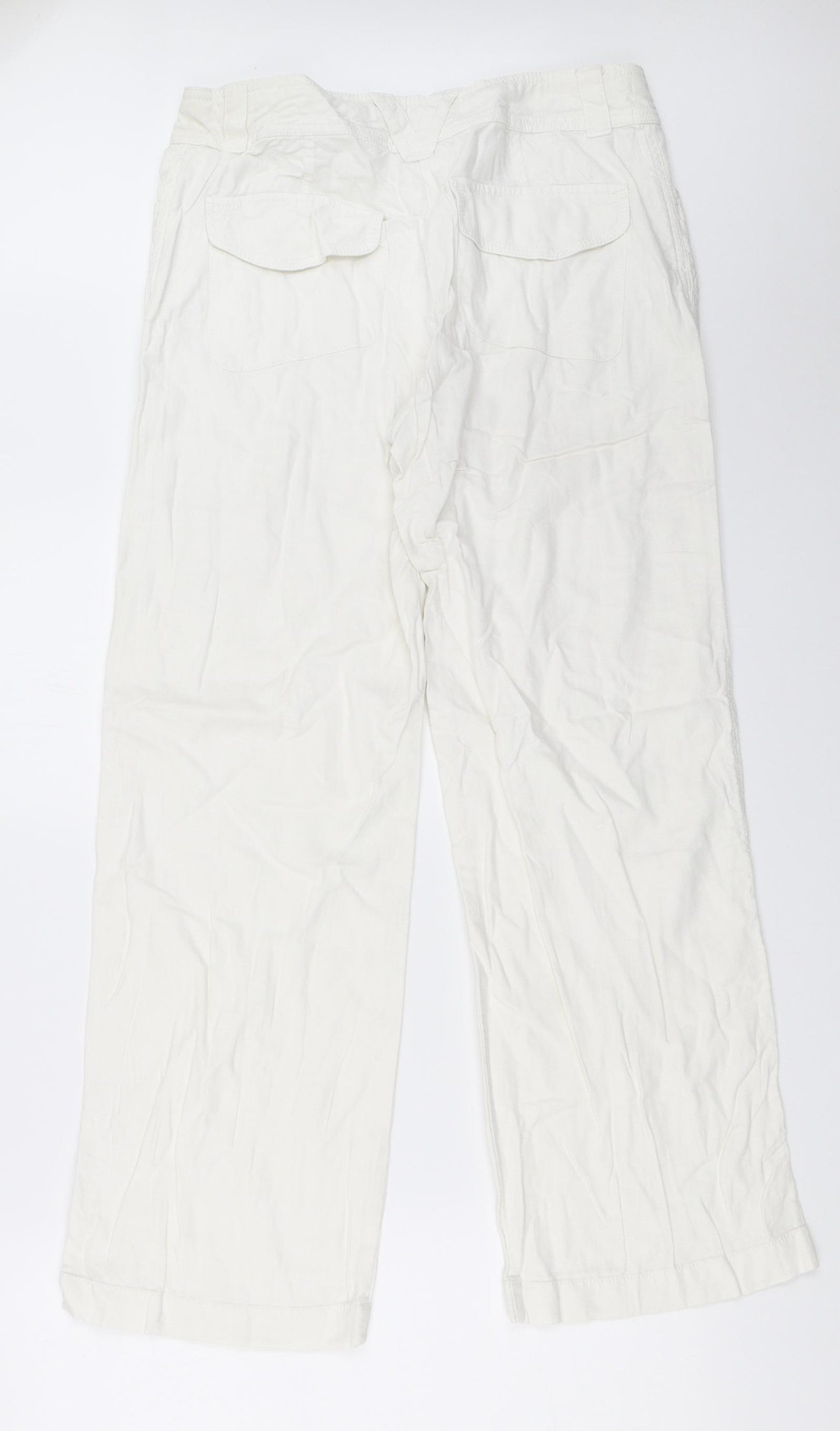 NEXT Womens White   Trousers  Size 10 L29 in