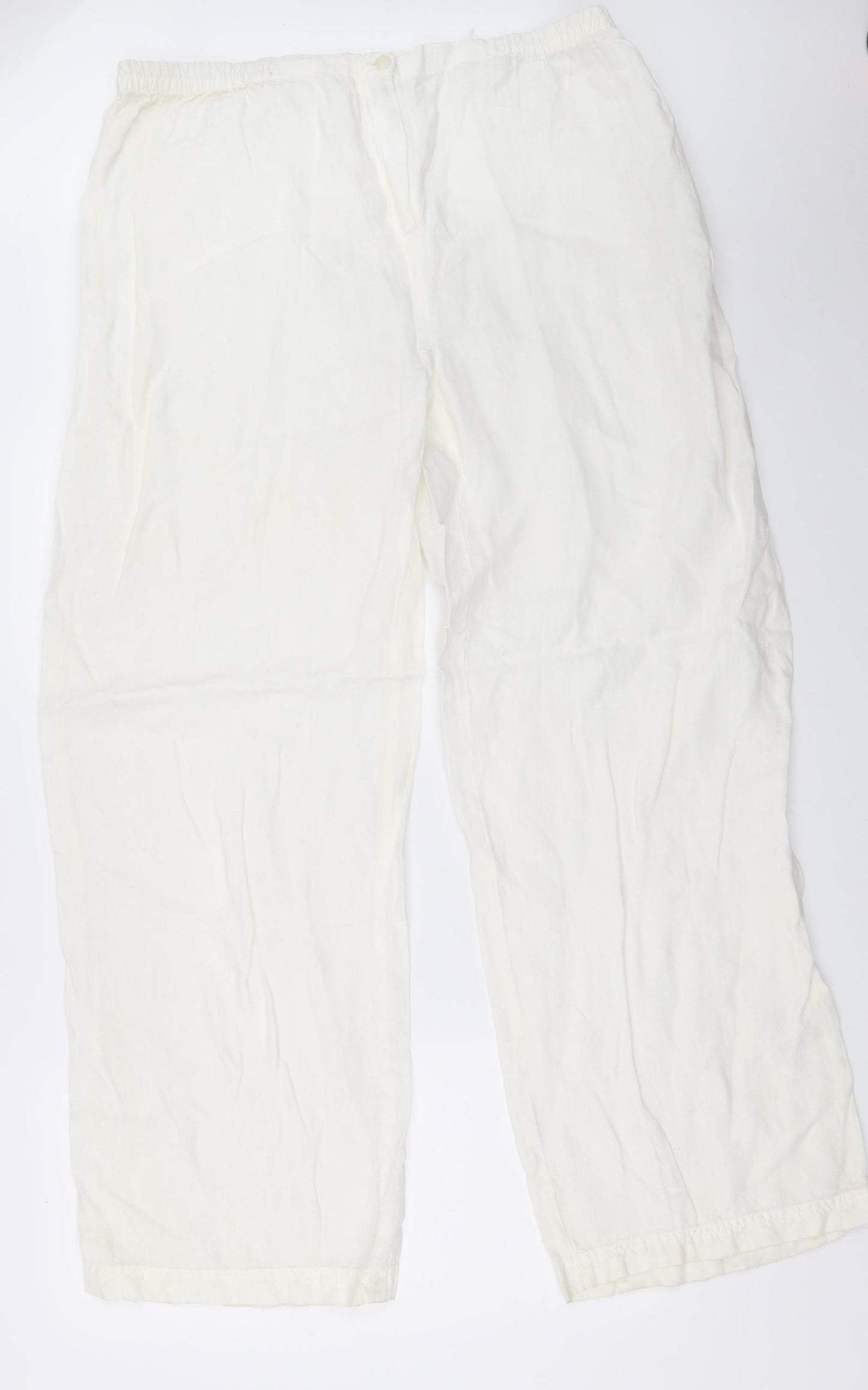 Cannisse Womens White   Trousers  Size 20 L33 in