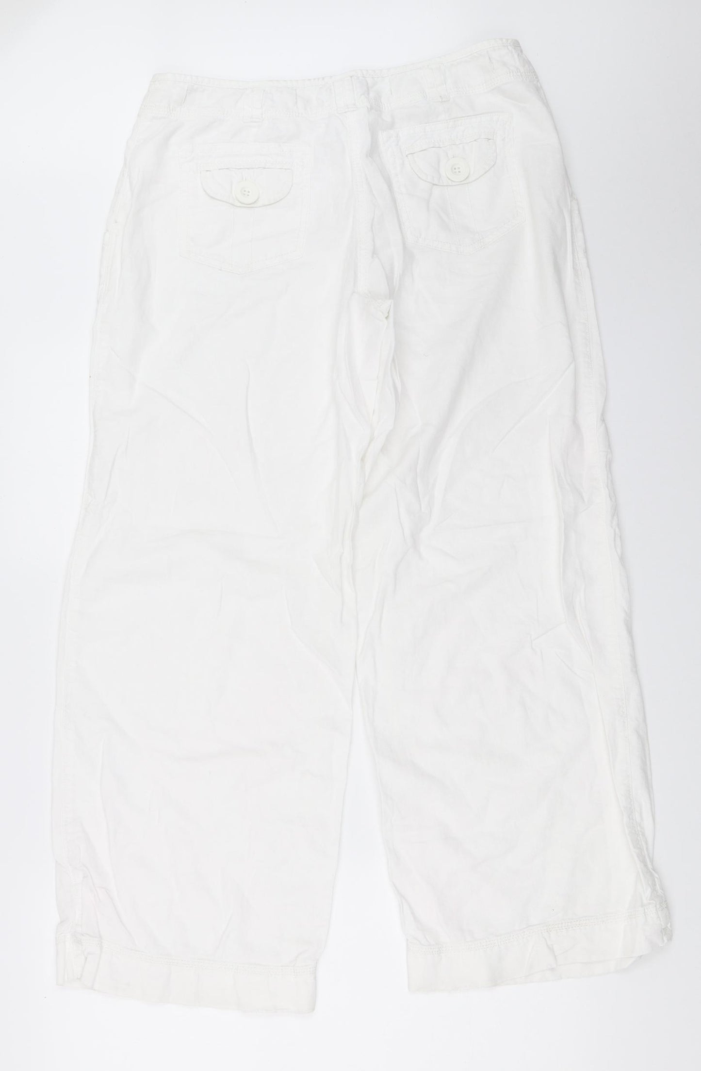 NEXT Womens White   Trousers  Size 14 L29 in