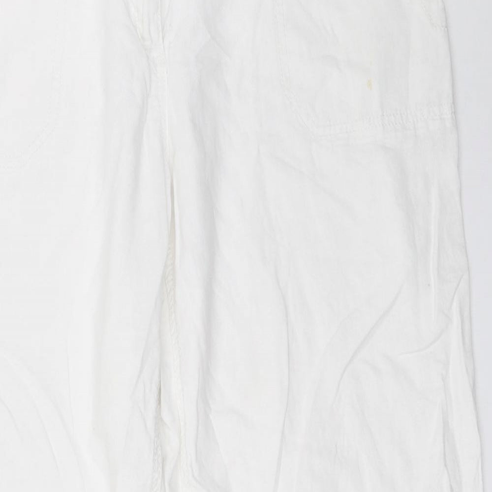 NEXT Womens White   Trousers  Size 14 L29 in