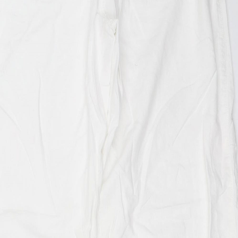 NEXT Womens White   Trousers  Size 14 L29 in