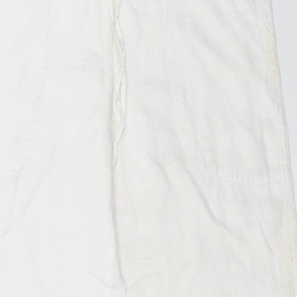 H&M Womens White   Trousers  Size 34 L27 in