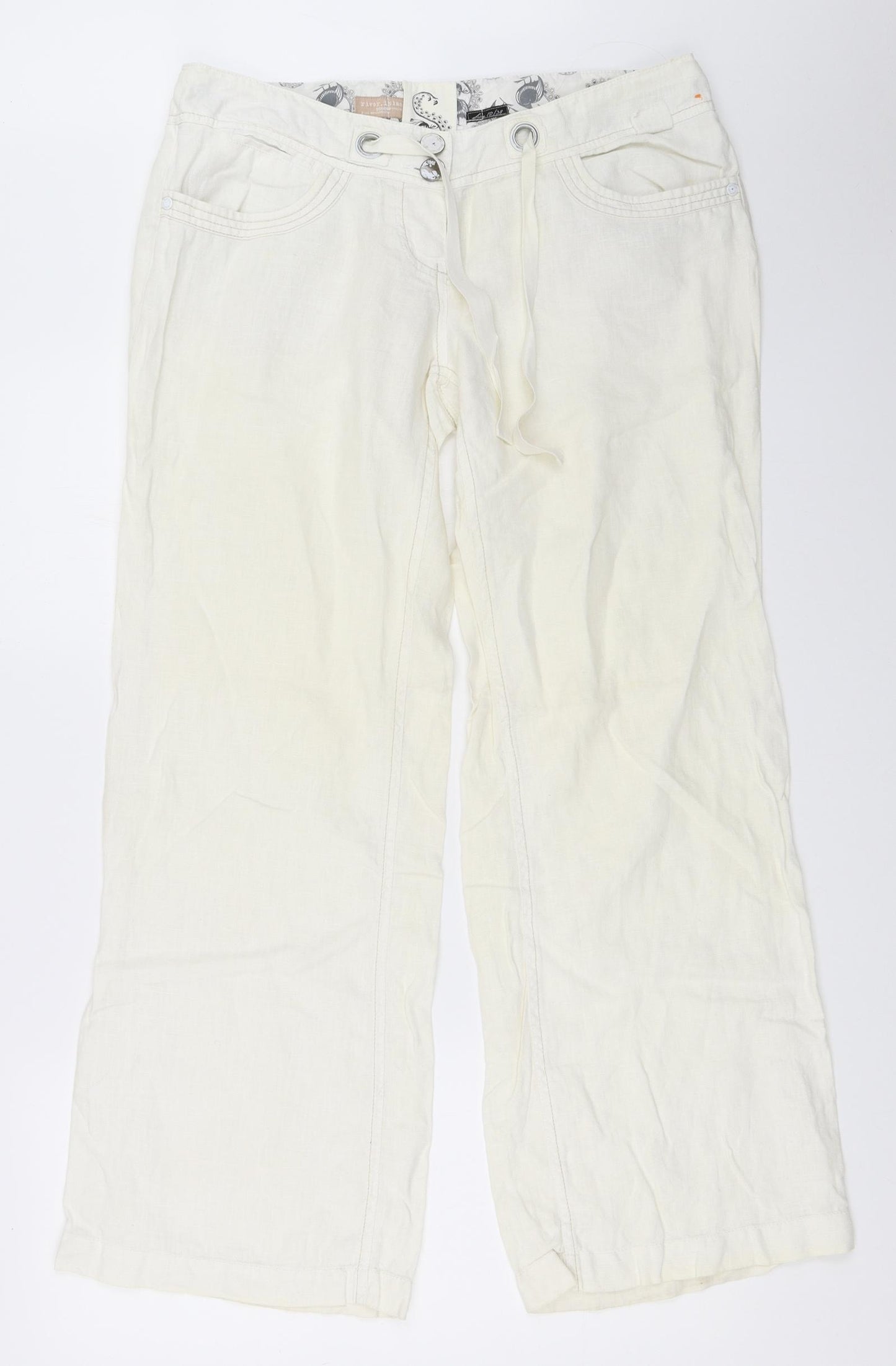 Atmosphere Womens White   Trousers  Size 12 L30 in