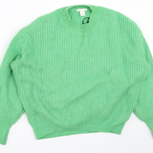 H&M Womens Green   Pullover Jumper Size S