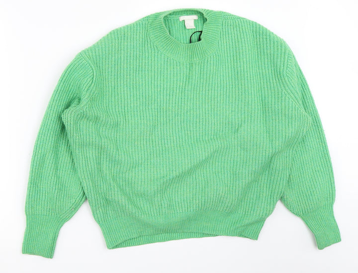 H&M Womens Green   Pullover Jumper Size S