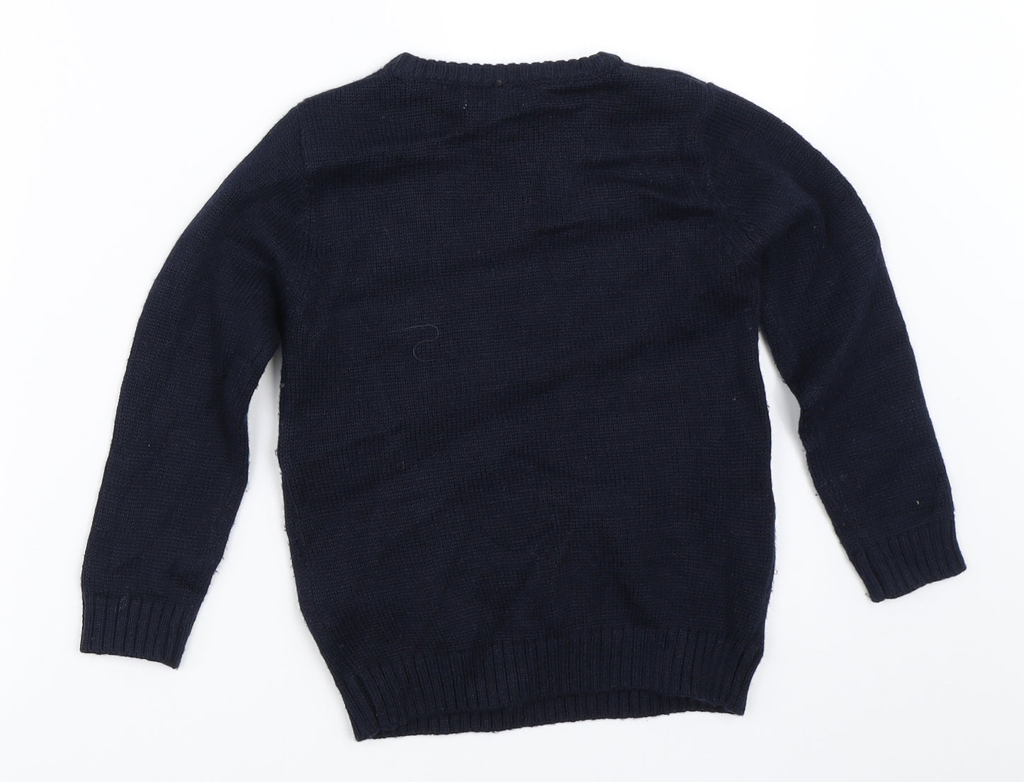 Blue Zoo Boys Blue   Pullover Jumper Size 4-5 Years  - christmas