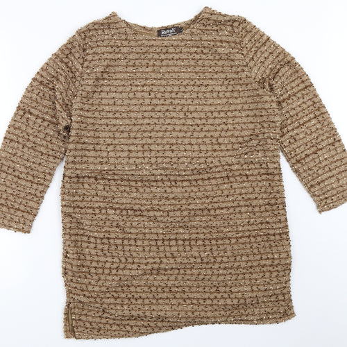 Rupali Womens Brown   Pullover Jumper Size L