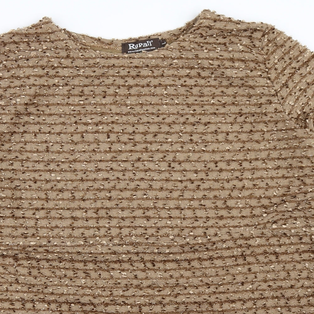 Rupali Womens Brown   Pullover Jumper Size L