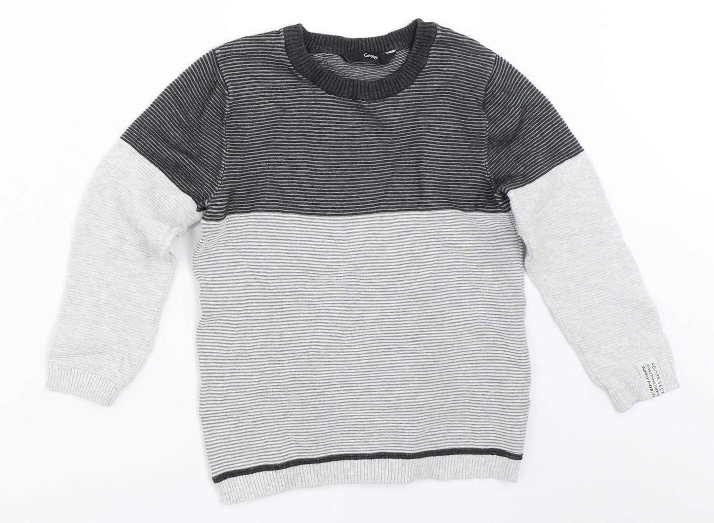 George Boys Grey   Pullover Jumper Size 8-9 Years
