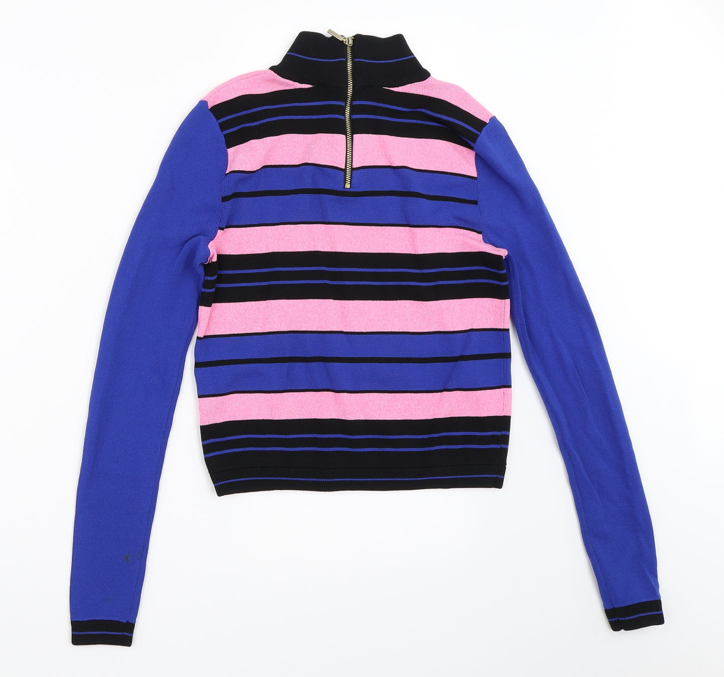 Topshop Womens Blue Striped  Pullover Jumper Size 10