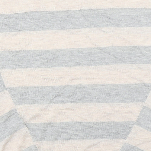 Warehouse Womens Grey Striped  Pullover Jumper Size 8