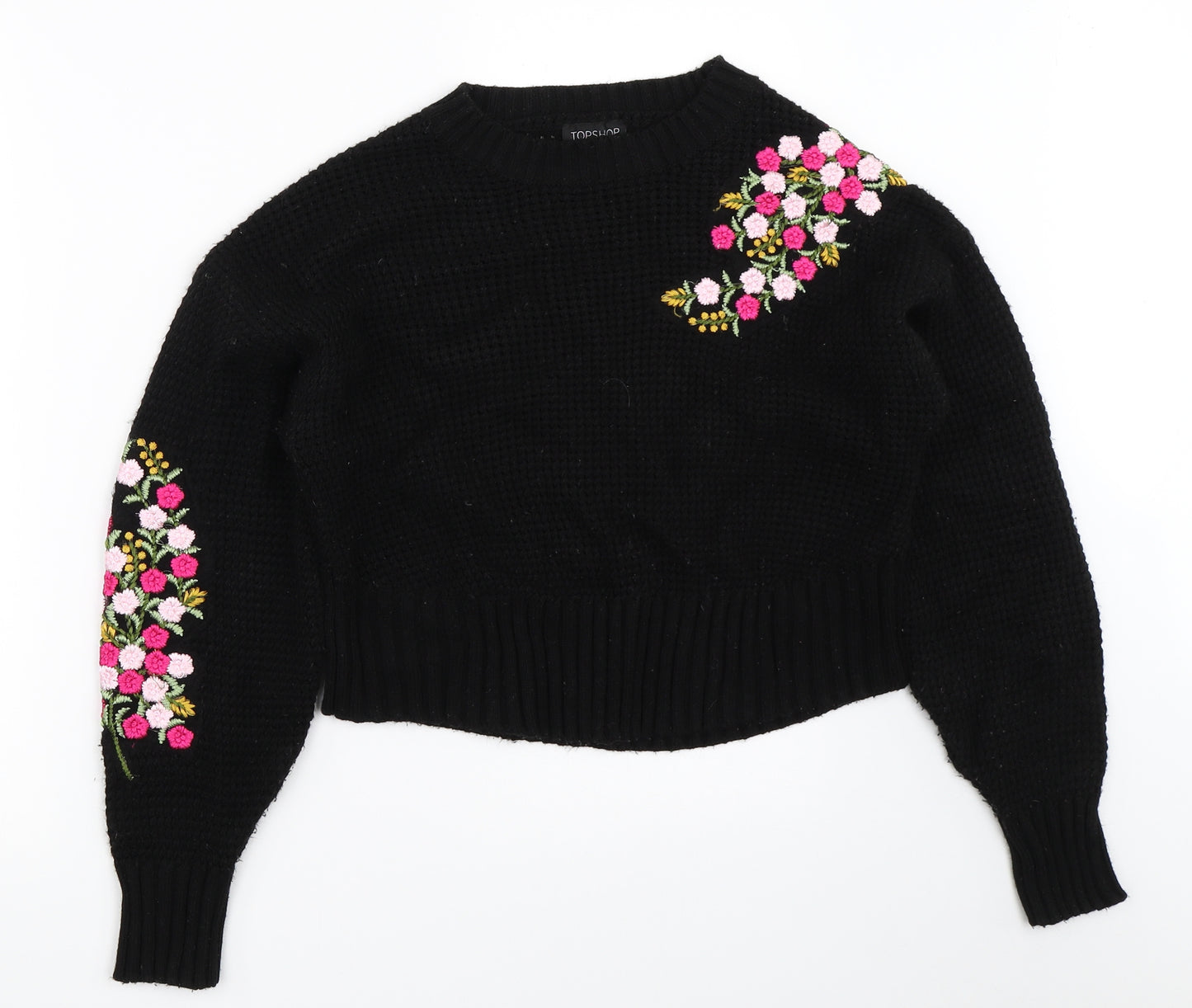 Topshop Womens Black   Pullover Jumper Size XS