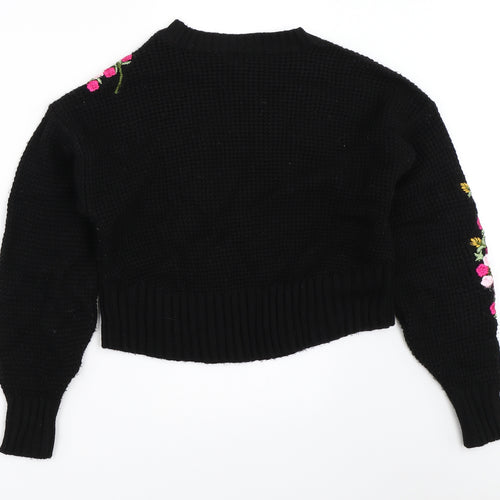Topshop Womens Black   Pullover Jumper Size XS