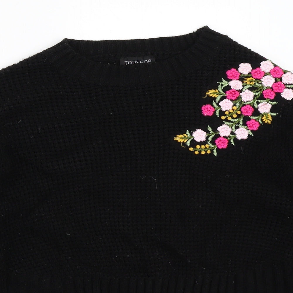 Topshop Womens Black   Pullover Jumper Size XS
