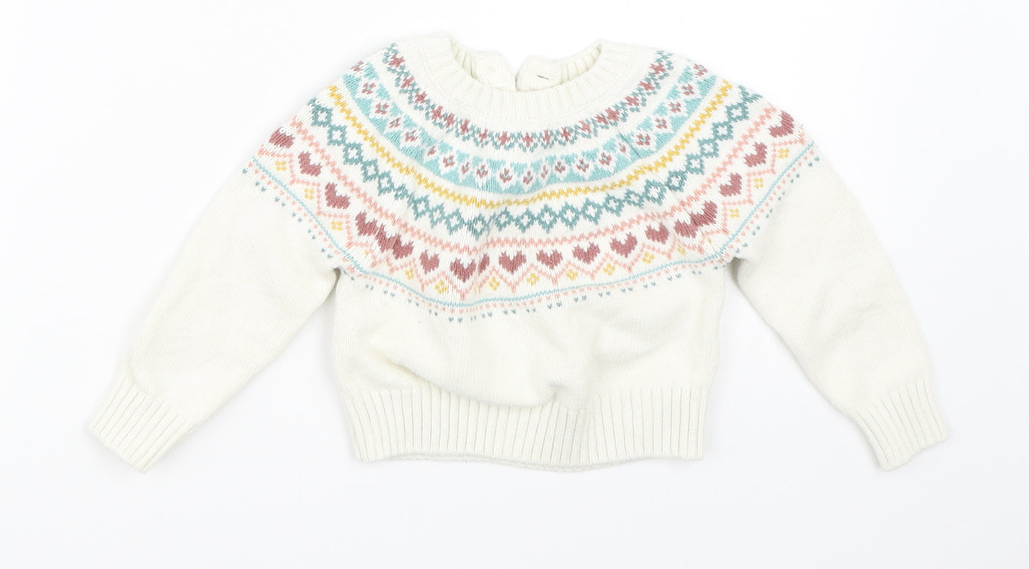 NEXT Girls Ivory   Pullover Jumper Size 12-18 Months