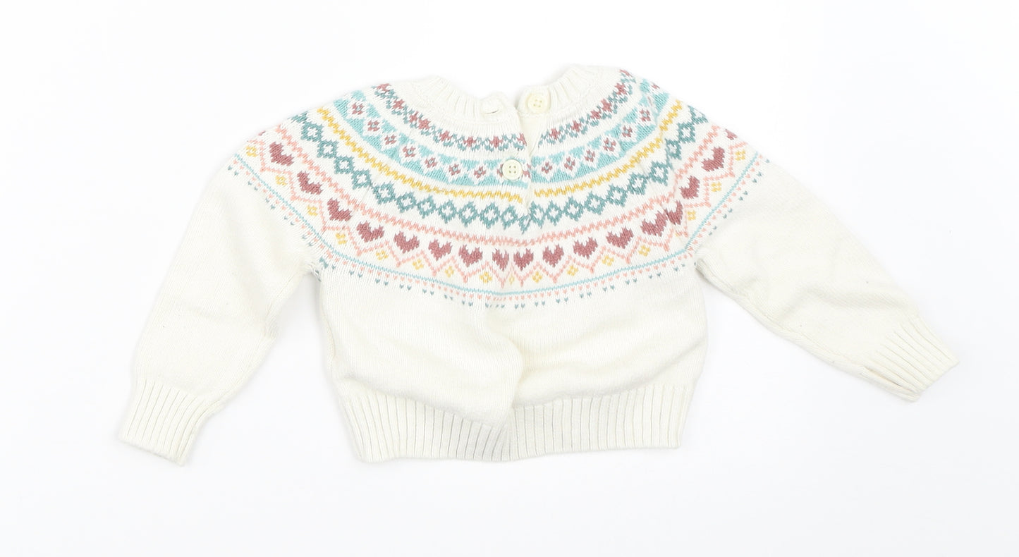 NEXT Girls Ivory   Pullover Jumper Size 12-18 Months