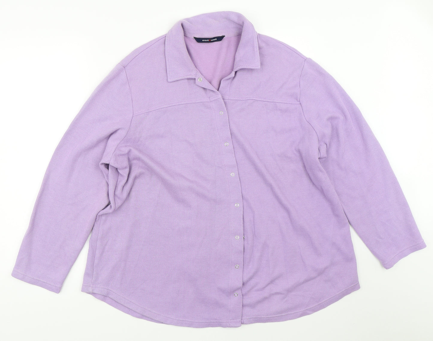 East Coast Womens Purple   Basic Button-Up Size 22