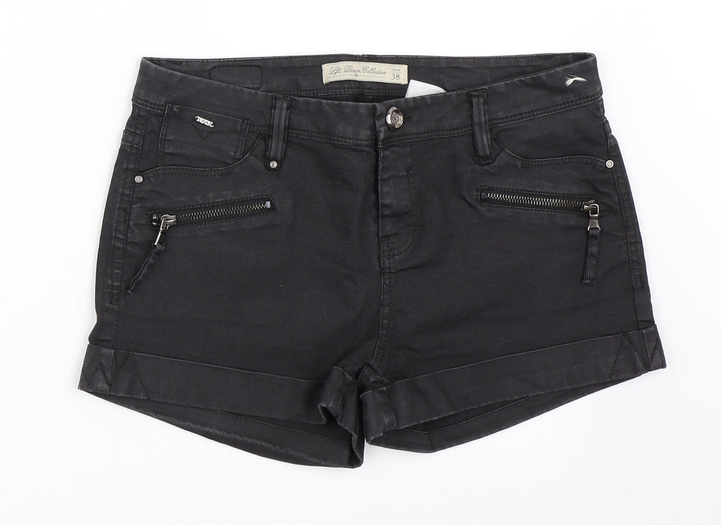 Preworn Womens Black   Hot Pants Shorts Size 38