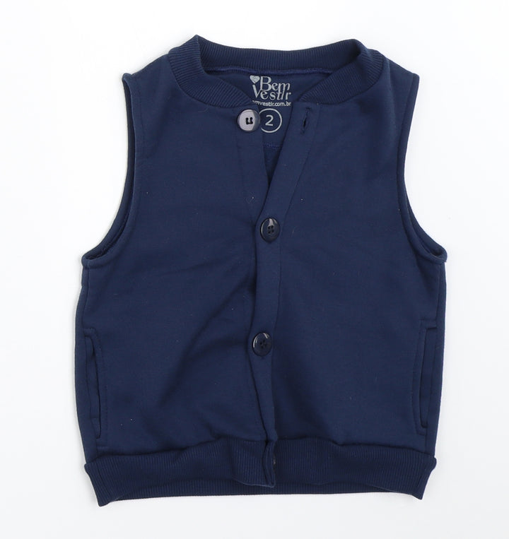 Bem Vestir Boys Blue Cardigan Jumper Size 2 Years