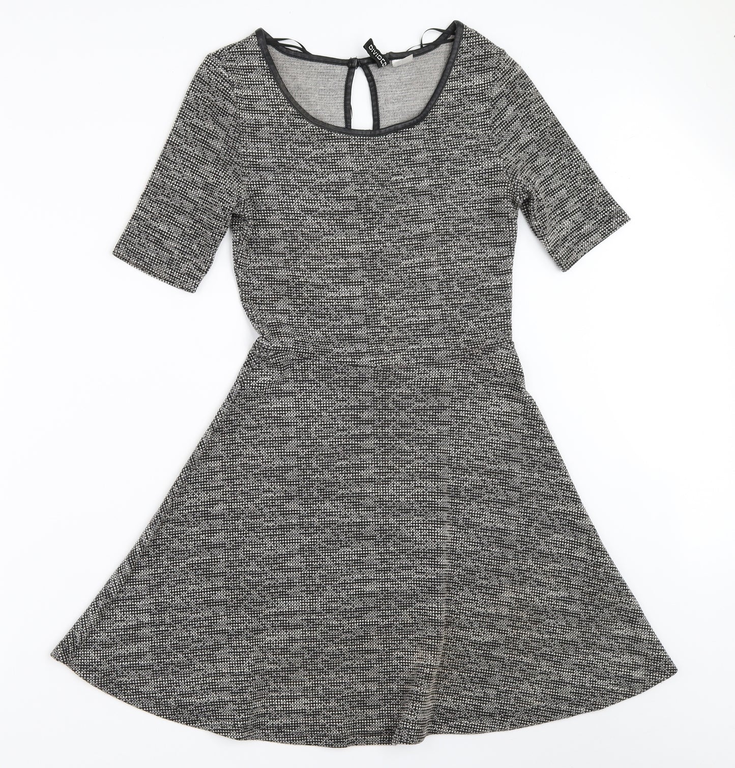 H&M Womens Grey   Fit & Flare  Size 8