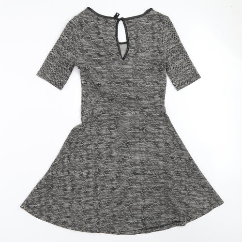 H&M Womens Grey   Fit & Flare  Size 8