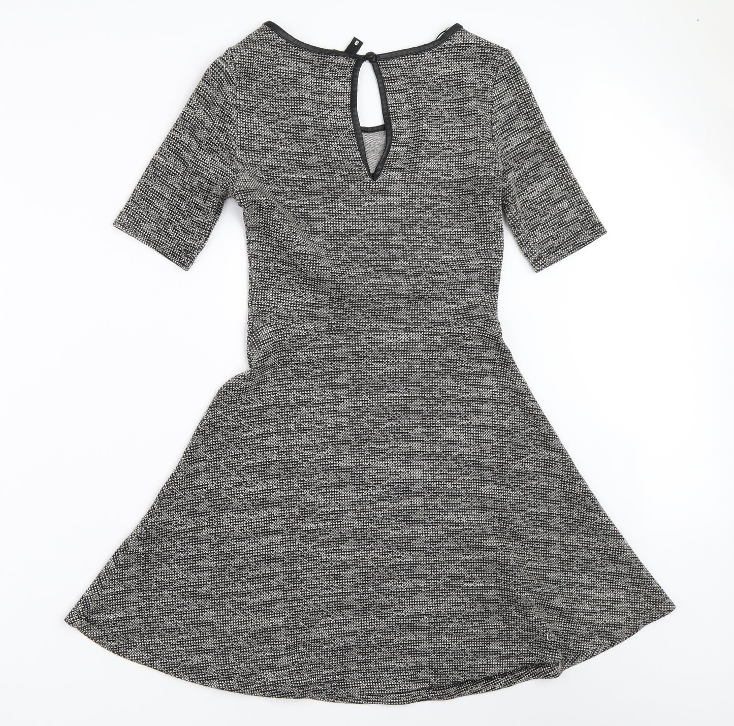 H&M Womens Grey   Fit & Flare  Size 8