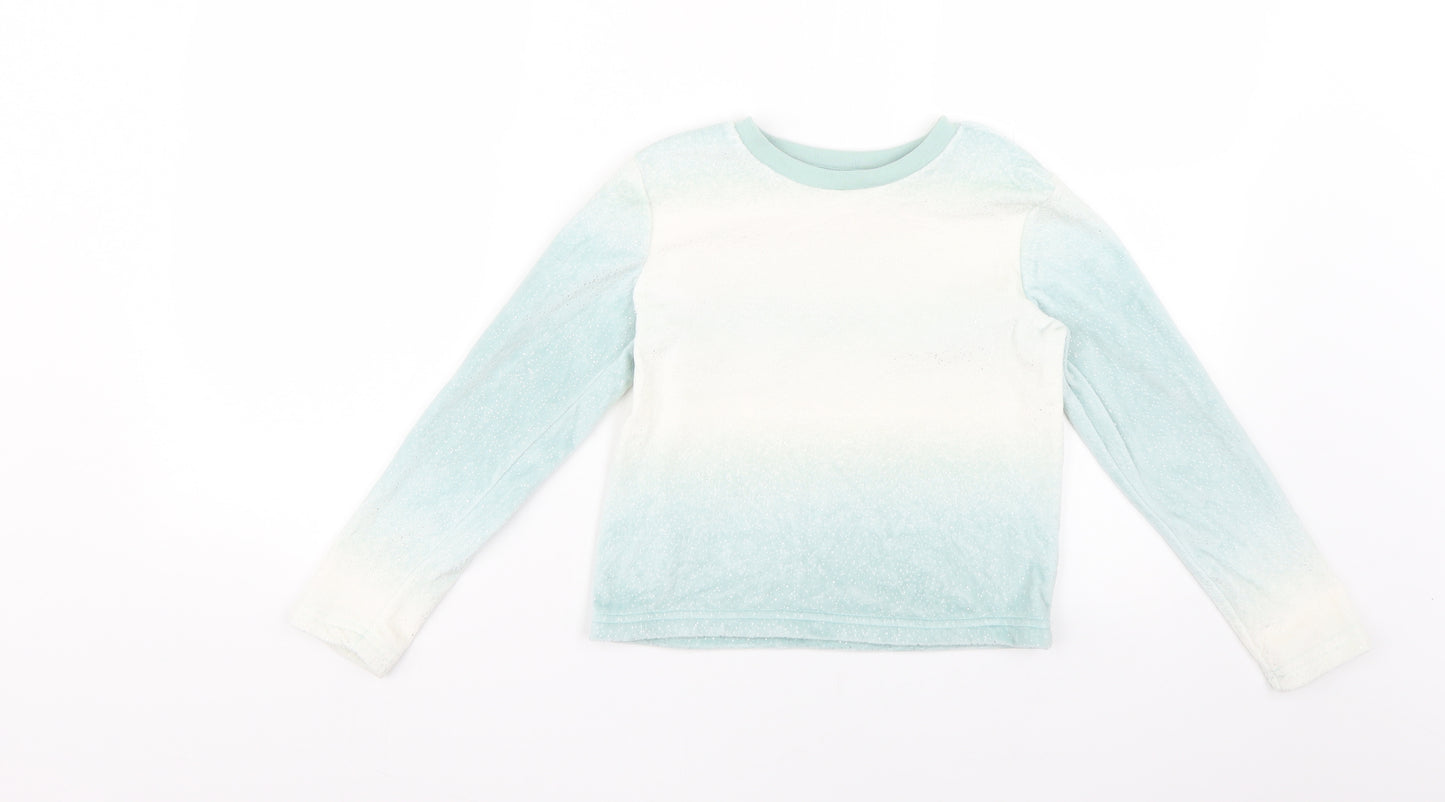 George Girls Blue Geometric  Top Pyjama Top Size 7-8 Years