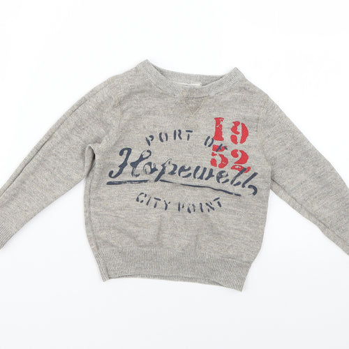 H&M Baby Grey Geometric  Pullover Jumper Size 12-18 Months