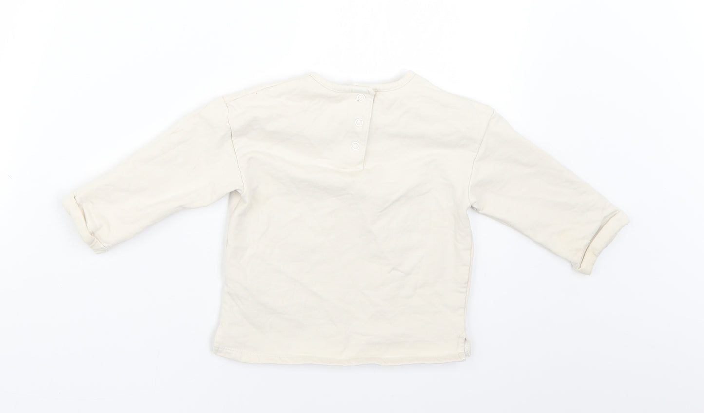 Marks and Spencer Baby Beige Geometric  Pullover Jumper Size 12-18 Months