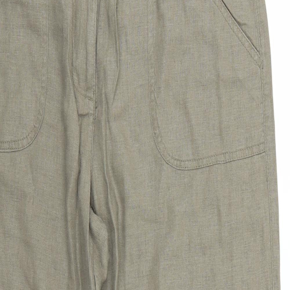 Marks and Spencer Womens Green   Trousers  Size 14 L24 in