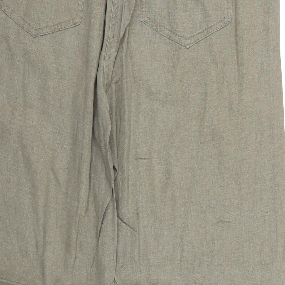 Marks and Spencer Womens Green   Trousers  Size 14 L24 in