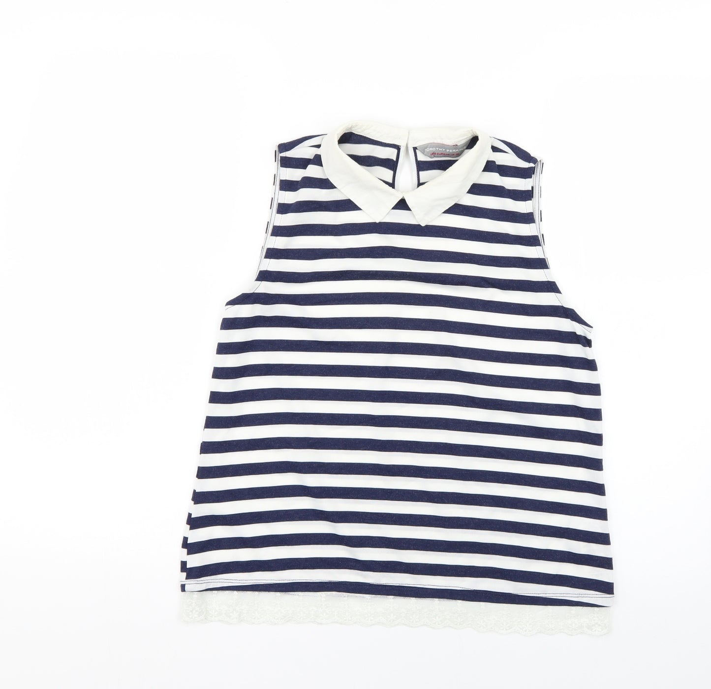 Dorothy Perkins Womens Multicoloured Striped  Basic T-Shirt Size 10