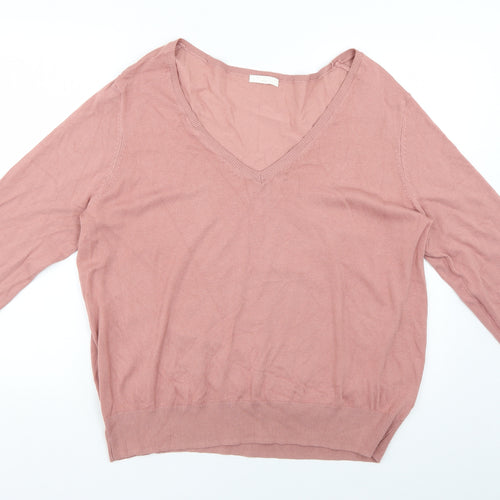 H&M Womens Pink   Pullover Jumper Size XL