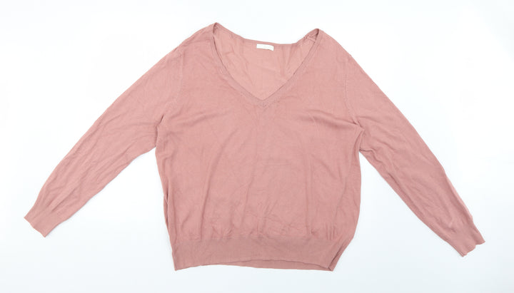 H&M Womens Pink Pullover Jumper Size XL