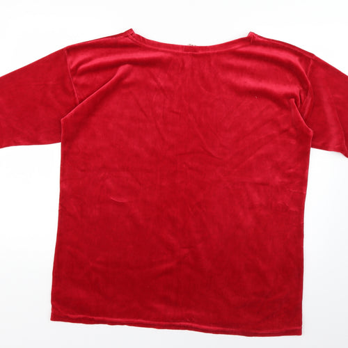 ppreworn Womens Red   Pullover Jumper One Size
