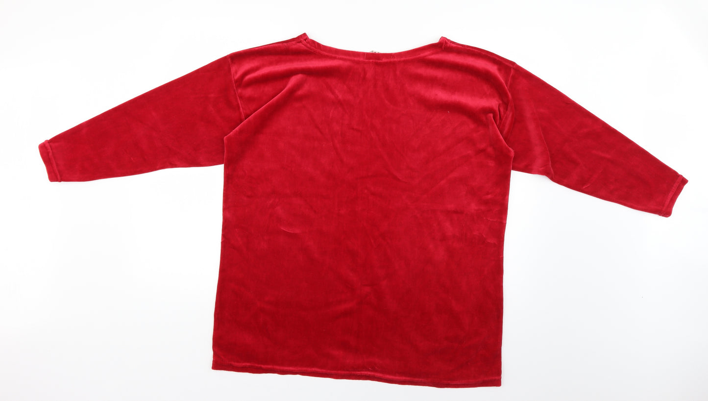 ppreworn Womens Red   Pullover Jumper One Size